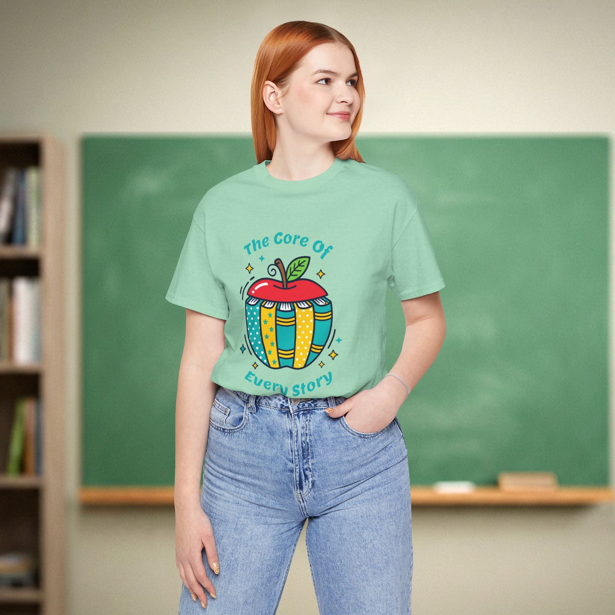 The Core of Every Story | ELA Teacher Shirt | Bella Canvas 3001