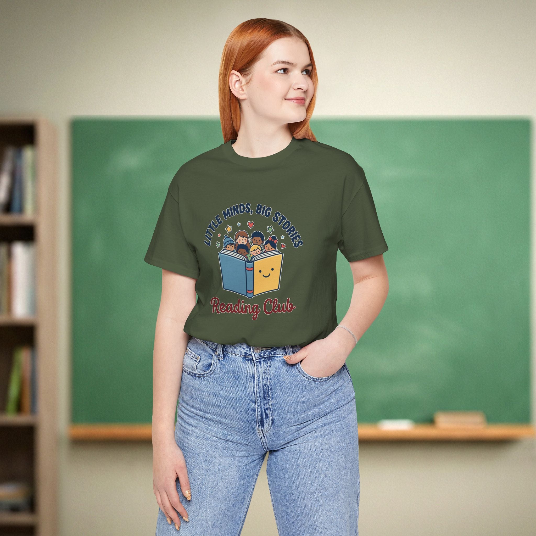 Little Minds Big Stories Reading Club | Reading Teacher Shirt | Bella Canvas 3001