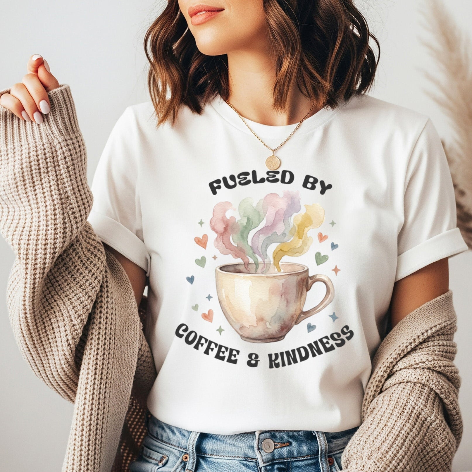Fueled by Coffee and Kindness | Coffee Lover Teacher Shirt