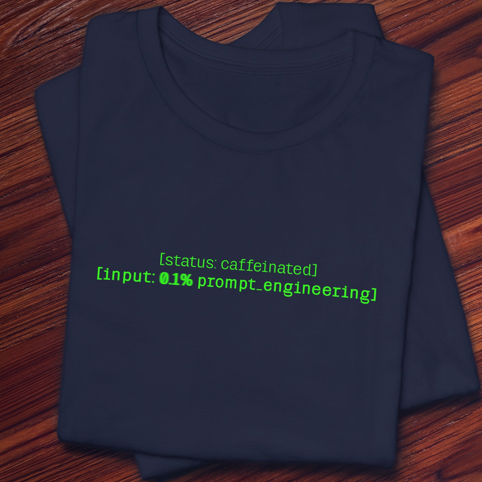 Status:Caffeinated Input:0.1% Prompt Engineering Teacher Shirt | Funny AI Teacher Tee | Bella Canvas 3001